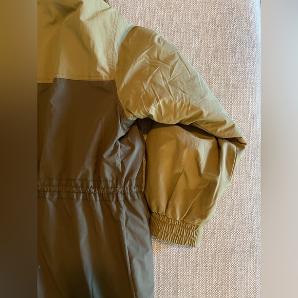 Oversized Future Collective Two-Tone Quilt Lined Utility Jacket Olive Green - Picture 10 of 10